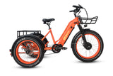 HJMbike TriHauler Cargo Fat Tire Etrike (Fully Assembled) orange