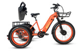 HJMbike TriHauler Cargo Fat Tire Etrike (Fully Assembled) orange