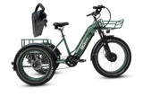 HJMbike TriHauler Cargo Fat Tire Etrike (Fully Assembled) green