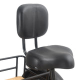 Extra Wide Saddle Seat with Backrest