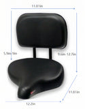Extra Wide Saddle Seat with Backrest